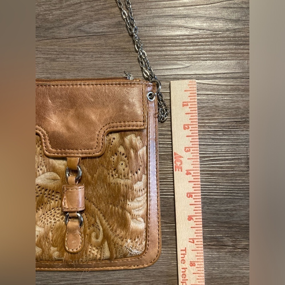 Vintage Barneys New York Purse Faux Fur Leather Chain Strap - Picture 4 of 11